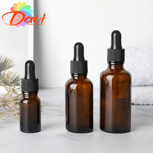 Load image into Gallery viewer, Empty Dropper Bottle Amber essential oil Glass Aromatherapy Liquid Brown 5-50ml Drop for massage Pipette Bottles Refillable
