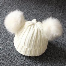 将图片加载到图库查看器，Trend Cute Newborn Baby Winter Warm Hats Infant Kids Girls Boys Knit Hat With Pompom Ball Beanie Caps For Girls
