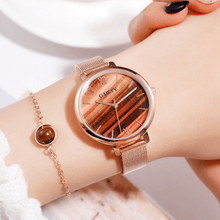 Load image into Gallery viewer, Luxury Set Watch Women Rose Gold Water Drill Bracelet Watch Jewelry Ladies Female Hour Casual Quartz Wristwatches For Women and Girls
