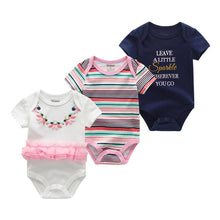将图片加载到图库查看器，Modern 3PCS Baby Girl And Boy Newborn Boy Short Sleeve Baby Romper Jumpsuit Set For Boys and Girls
