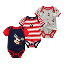 将图片加载到图库查看器，Modern 3PCS Baby Girl And Boy Newborn Boy Short Sleeve Baby Romper Jumpsuit Set For Boys and Girls
