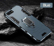 将图片加载到图库查看器，Shockproof Armor Case For iPhone XR iPhone X Xs Xs Max Stand Holder Ring Phone Cover for iPhone 6 6S 6PLUS 7 8 plus  Slim Durable Soft Anti-Scratch 360 Degree Rotating Ring Holder Kickstand Protective With Magnetic Case
