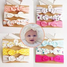 Load image into Gallery viewer, Modern  Handamde Luxury Set Baby Girl Headband Bow For Newborn Babies Hair Band Elastic Accessories Cotton Headwear For Girls
