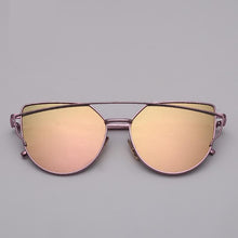 Load image into Gallery viewer, NEW  Stevvex Designer Cat eye Sunglasses For Women and Ladies in Vintage Metal Reflective Glasse Mirror Retro Oculos De Sol Gafas Style With UV 400 Protection
