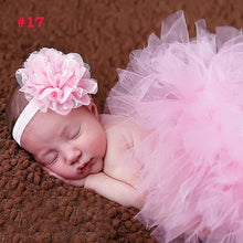 将图片加载到图库查看器，Luxury Modern Elegant Baby Girl Tulle Tutu Skirt and Flower Headband Set Newborn Dress With Big Bow And With Headband
