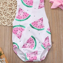 Load image into Gallery viewer, Baby Girls Romper Jumpsuit Headband Watermelon Printed Outfits Sun suit Set New 0-24M In Modern Design
