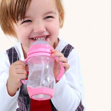 将图片加载到图库查看器，Baby Safe Plastic BPA Free Anti-colic Baby Milk Water Juice Bottle with Straw for Infant Feeding For Kids
