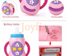 将图片加载到图库查看器，Baby Simulation Milk Bottle Toy LED Flashing Baby Bottle With Sound and Light Toys For Baby
