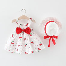 Load image into Gallery viewer, Summer Girl Kids Sleeveless Print Floral Birthday Party Princess Dress With Hat In Modern NEw Elegant Design For Girls Kids 6-24Months
