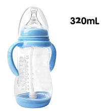 将图片加载到图库查看器，Baby Safe Plastic BPA Free Anti-colic Baby Milk Water Juice Bottle with Straw for Infant Feeding For Kids

