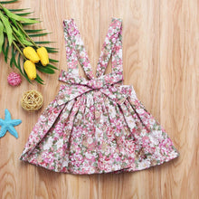 Load image into Gallery viewer, Luxury Modern Summer Fashion Toddler Kids Baby Girls Floral Printing Sleeveless Clothes Party  Strap Tutu Dress For Girls
