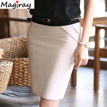 Load image into Gallery viewer, Short Saias Femininas Formal Casual Office Ladies Skirts High Waist Above Knee Women's Pencil Skirt Faldas Black Grey Beige C162
