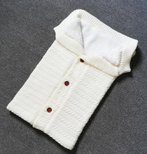 Load image into Gallery viewer, Handmade Wool Warm Baby Blanket Soft Baby Sleeping Bag Cotton Knitting Envelope Newborn Swadding Wrap Stroller blankets Gift for Shower
