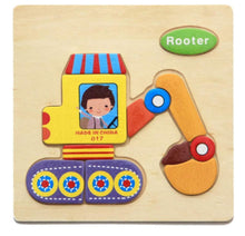 Load image into Gallery viewer, 3D Wooden Children Interesting Puzzle Toys With Animals and Cars Exellent Puzzles Intelligence Kids Early Educational Toys For Children
