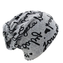 Load image into Gallery viewer, New Women's Warm Autumn Knitting Cotton Letter Style Spring Hat Ladies Beanie Scarf Cap Girls Gorros Women Skullies Bonnet
