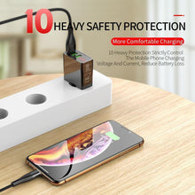 Load image into Gallery viewer, LED Display 3 Port USB Charger 3A Mobile Phone Fast Multi-port Charging Wall Chargers
