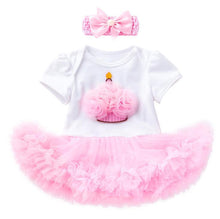 Load image into Gallery viewer, Pink Baby Luxury Bodysuit Infant Girls Princess Puffy Dress Baby Gown Party Wedding Excellent Girls Gift
