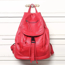 Load image into Gallery viewer, Luxury Famous Brand Designer Washed Leather Women Backpack Female Casual Shoulders Bag Teenager School Bag Fashion Women's Bags
