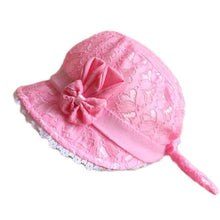 将图片加载到图库查看器，Baby Girl Summer Outdoor Beach Floral  Lovely Lace Princess  Bucket Sun Hat For Girls
