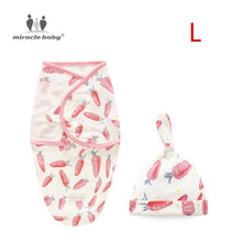 Load image into Gallery viewer, Baby Swaddle Blanket With Cap Swaddle Wrap Swaddling bag  Baby Sleeping Bag
