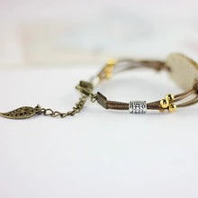 Load image into Gallery viewer, Traditional Boondoggle Colored Glaze Ceramic Bracelets Beads Folk Style Women's Fashion Jewelry #1880
