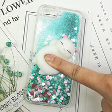 Load image into Gallery viewer, 3D  Cat Case For Iphone 5s Se 7 7 Plus Case Liquid Quicksand Glitter Silicone Case For Iphone 8 8 Plus X 6 6s Cover  Rubber Silicone Phone Case
