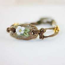 Load image into Gallery viewer, Traditional Boondoggle Colored Glaze Ceramic Bracelets Beads Folk Style Women's Fashion Jewelry #1880
