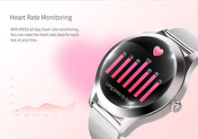 将图片加载到图库查看器，STEVVEX  IP68 Waterproof Luxury Elegant Smart Watch For Women Lovely Bracelet Heart Rate Monitor Sleep Monitoring Smartwatch Connect
