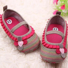 Load image into Gallery viewer, Baby Shoes Flower Ruffled First Walkers Toddler Soft Sole Patchwork Kids Comfortable Pre Walkers Shoe
