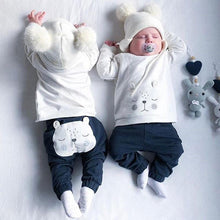 Load image into Gallery viewer, Newborn Baby Boys Clothes Bear Warm Winter Tops T-shirt Pants Outfits Clothes Set Clothes For Boys In Modern Style
