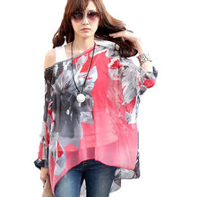 Load image into Gallery viewer, Summer Dress New Arrival 2018 Flower Print Bohemian Dress Plus Size 4XL 5XL 6XL European Style Women's Casual Chiffon Dresses
