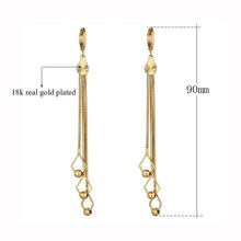 Load image into Gallery viewer, Women's Long Tassel Drop Earrings For Women Wholesale Female Gold Color Elegant Kpop Bridal Party Jewelry EH334 Oorbellen
