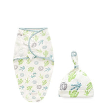 将图片加载到图库查看器，Baby Swaddle Blanket With Cap For Newborn Wrap Cotton Swaddling Bag Baby Envelope Sleep sack  Blanket .
