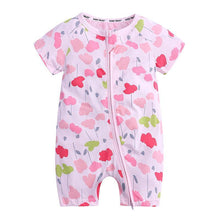 Load image into Gallery viewer, Summer Newborn Fashion Boy and Girls Printed Flower Short-sleeved Romper /  jumpsuit For Kids
