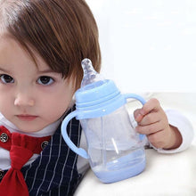 将图片加载到图库查看器，Baby Safe Plastic BPA Free Anti-colic Baby Milk Water Juice Bottle with Straw for Infant Feeding For Kids
