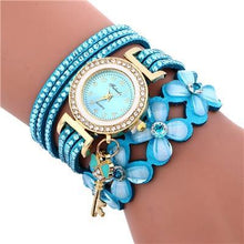 将图片加载到图库查看器，Women watches New luxury Casual Analog Alloy Quartz Watch PU Leather Bracelet Watches Gift For Female and Women
