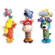 将图片加载到图库查看器，Colorful Baby Kids Rattle Toys Cartoon Animal Plush Hand Bell Baby Stroller Crib Hanging Rattles For Infant Baby Toys
