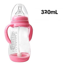 将图片加载到图库查看器，Baby Safe Plastic BPA Free Anti-colic Baby Milk Water Juice Bottle with Straw for Infant Feeding For Kids

