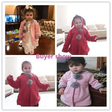 Load image into Gallery viewer, Luxury High Quality Baby Girls Coat Winter Spring Baby Girls Princess Coat Jacket Rabbit Ear Hoodie Casual Outerwear for Baby girl
