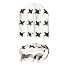 将图片加载到图库查看器，Modern Children Girls Cartoon Sheep Printing Cotton Hat and Scarf Animal Pattern Kids Caps Baby Beanie
