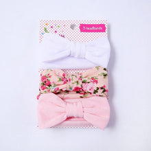 Load image into Gallery viewer, Modern 3PCS Set Floral Bows Baby Headband Dot Bowknot Cotton Hair Band Girls Hair Accessories For Girls

