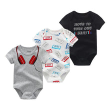 将图片加载到图库查看器，Modern 3PCS Baby Girl And Boy Newborn Boy Short Sleeve Baby Romper Jumpsuit Set For Boys and Girls
