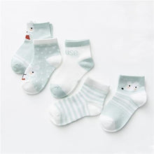 Load image into Gallery viewer, 5 Pairs Infant Mesh Thin Cotton Socks For Newborn Baby Girls And Boy  Clothes Accessories
