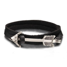 Load image into Gallery viewer, New Arrival Multilayer Charm Leather Vintage Bronze Arrow Bracelet Anchor Bracelet For Men and Women Lovers' Gift
