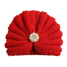 Load image into Gallery viewer, Handmade Knitted Winter Baby Hat for Girls Candy Color Enfant Baby Beanie Turban Hats Newborn Baby Cap
