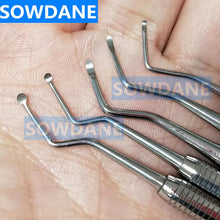Load image into Gallery viewer, High quality Dental Excavator Spoon Tooth Cleaning Tool Stainless Steel  Double Ends Long Handle

