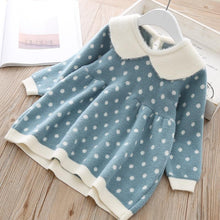 Load image into Gallery viewer, New Baby Winter Knitted Clothes Infant Toddler Tops Shirts For Baby Girls Retro Dress Design
