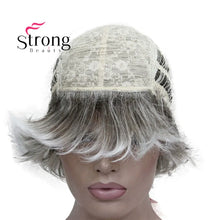 Load image into Gallery viewer, StrongBeauty Short Soft Shaggy Layered Silver Mix Classic Cap Full Synthetic Wig Women's Wigs Blonde COLOUR CHOICES
