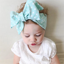Load image into Gallery viewer, Modern Big Bowknot Headband For Baby Girls Bow hair band dot Cotton turban Head Wrap Hair Accessories
