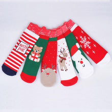 将图片加载到图库查看器，Modern Cotton Baby Socks Christmas Design Baby Girls Socks Cartoon Casual Baby  Children's Christmas Socks For Kids
